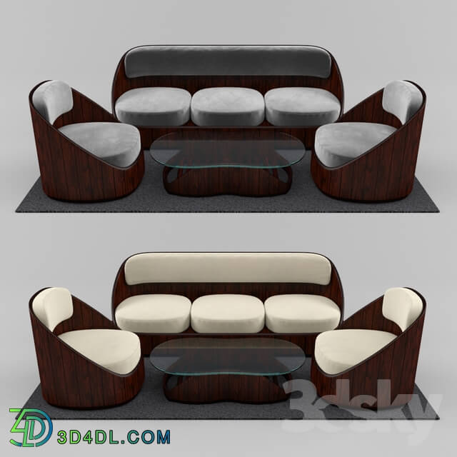 Sofa - Wooden Sofa Set