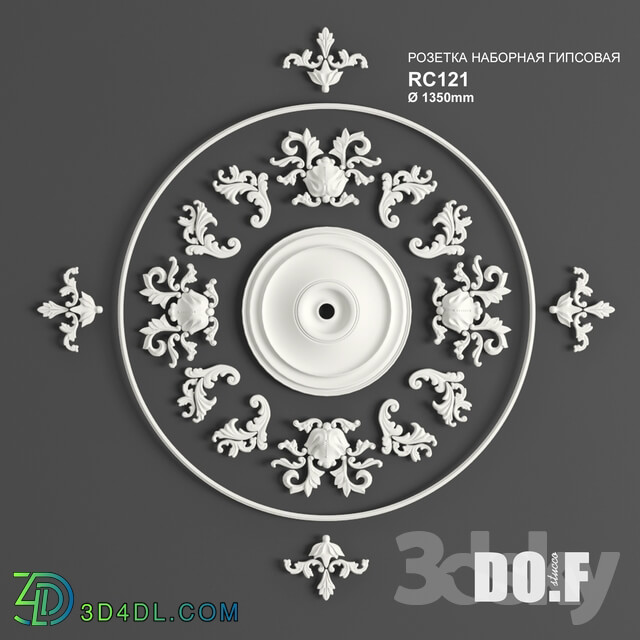 Decorative plaster - OM RC121_D-1380mm_DOF