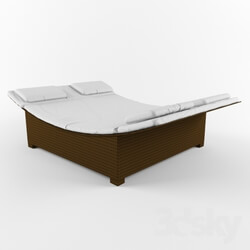 Other architectural elements - Lounger from artificial rattan Lounge LSG-14 