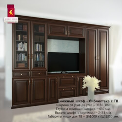 Wardrobe _ Display cabinets - Combat _ Bookcase - library with TV 