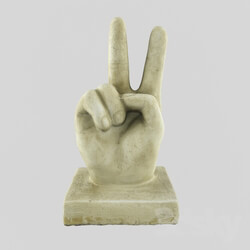 Sculpture - Hand Rock Figurine on Table 