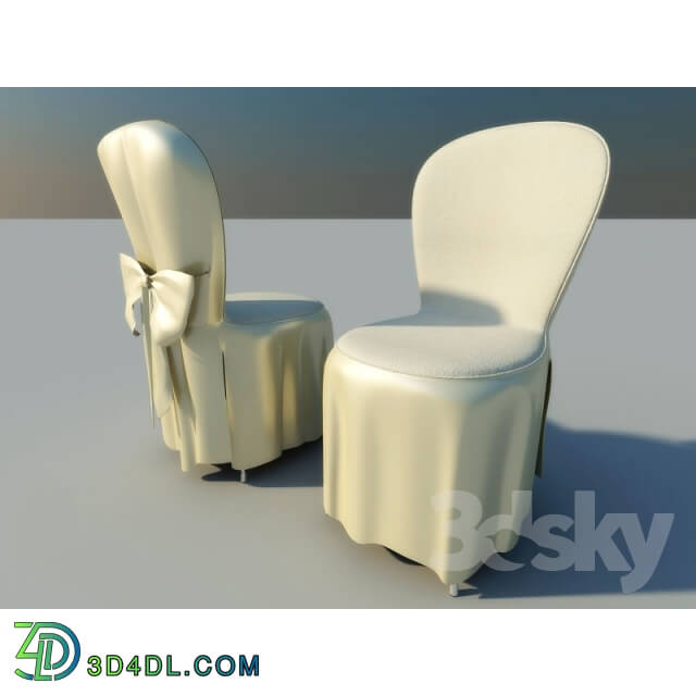 Chair - stools covered cloth