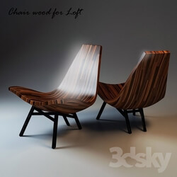 Arm chair - Chair_ wood-metal 