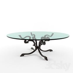 Table - Round glass table 