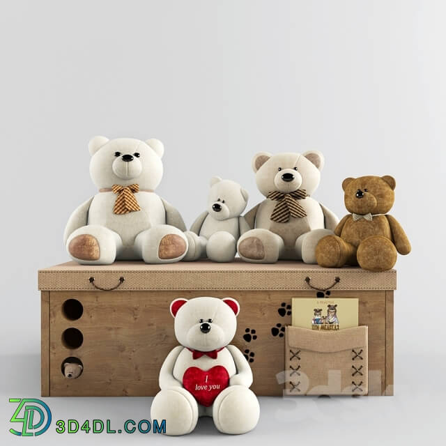 Toy - play set with bears