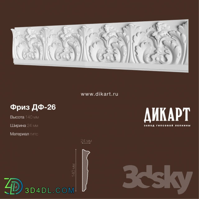 Decorative plaster - DF-26_140x24mm