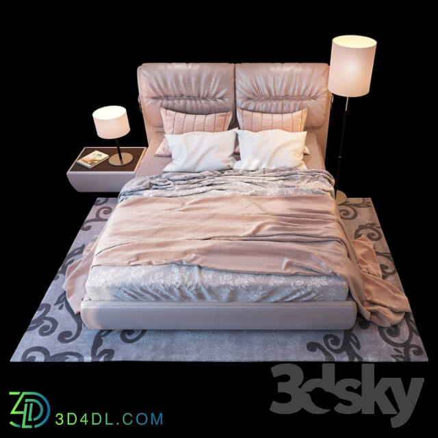 Bed - Bed linen_ bed Milana Blest_ lighting Alfa Lex