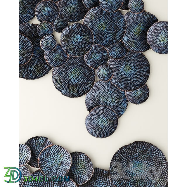 Other decorative objects - Teal Hammered wall
