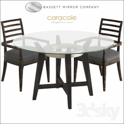 Table _ Chair - Bassett Mirror Thoroughly Modern Elston Dining Table 