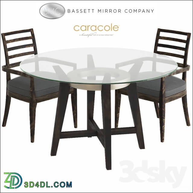 Table _ Chair - Bassett Mirror Thoroughly Modern Elston Dining Table