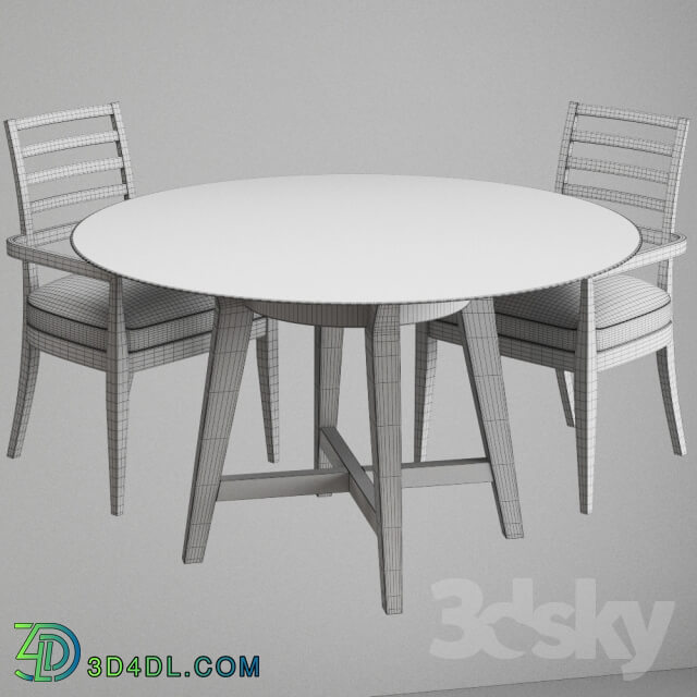 Table _ Chair - Bassett Mirror Thoroughly Modern Elston Dining Table