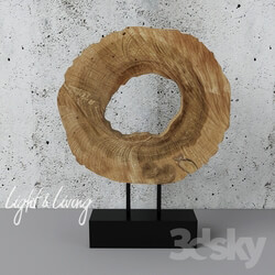 Sculpture - Light_Living Ornament Tree Trunk Round 