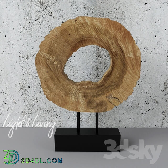 Sculpture - Light_Living Ornament Tree Trunk Round