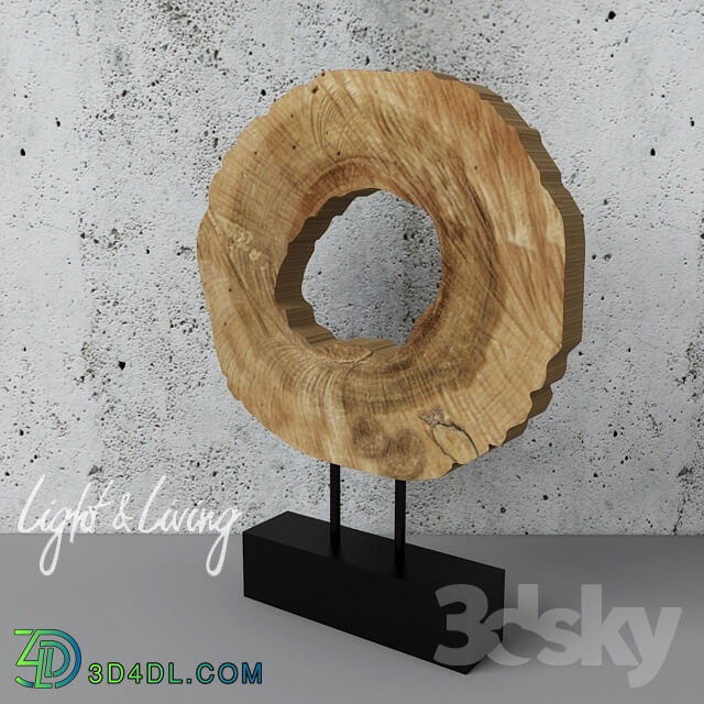 Sculpture - Light_Living Ornament Tree Trunk Round