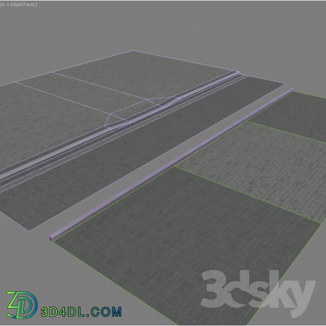 Miscellaneous - Paving slabs and curb _curb_ v2