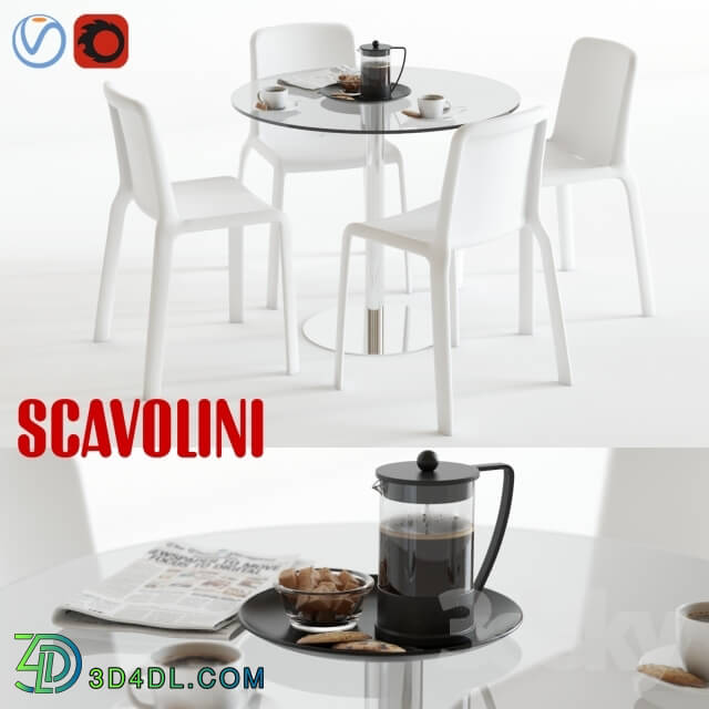 Table _ Chair - Scavolini Loop and Snow