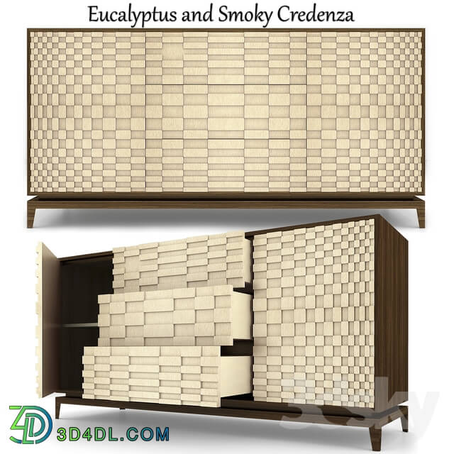 Sideboard _ Chest of drawer - Eucalyptus and Smoky Credenza