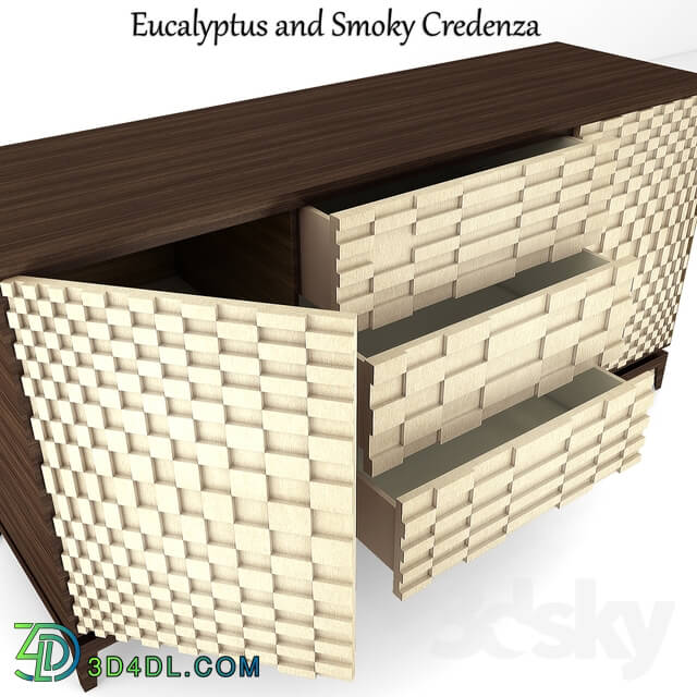 Sideboard _ Chest of drawer - Eucalyptus and Smoky Credenza