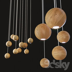 Ceiling light - Lofter Wooden Sphere 