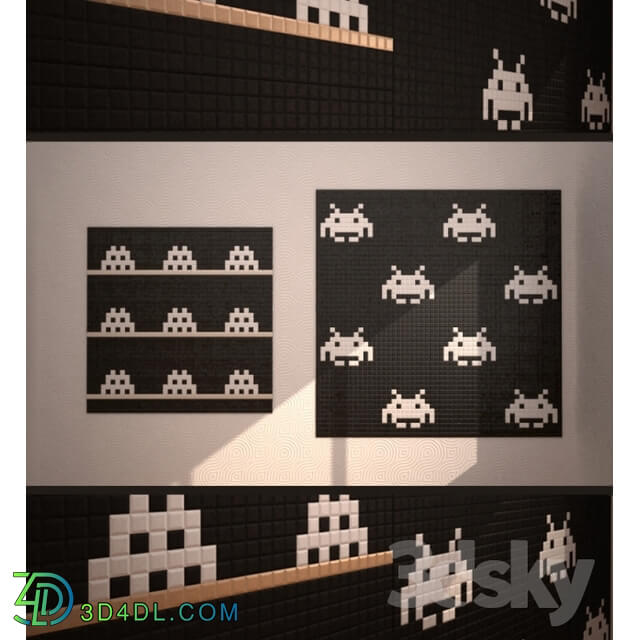 Bathroom accessories - Space Invader