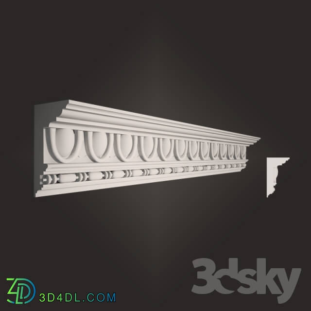 Decorative plaster - Cornice with ionikami