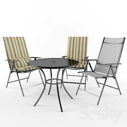 Table _ Chair - Outdoor seating black 