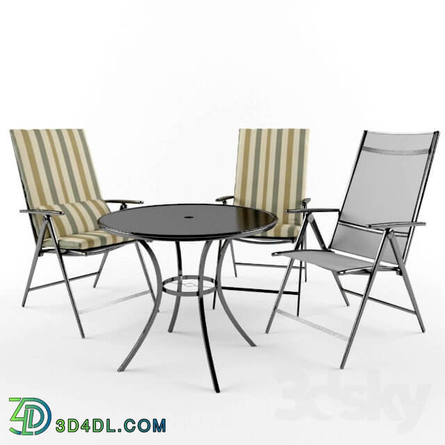 Table _ Chair - Outdoor seating black