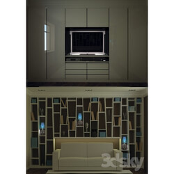 Wardrobe _ Display cabinets - Living room on request 