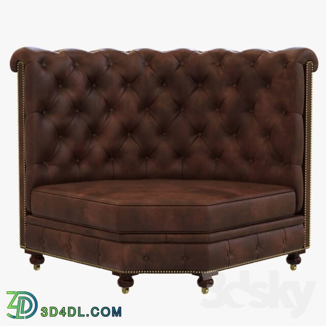 Sofa - Restoration Hardware Kensington Leather Corner Banquette