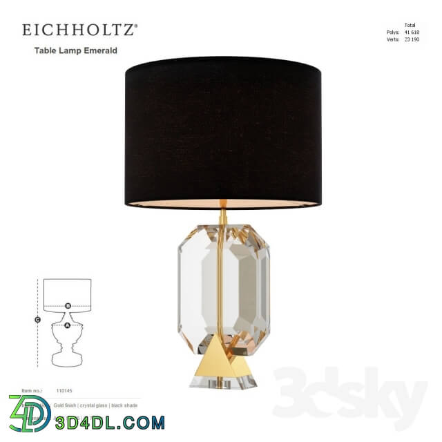 Table lamp - EICHHOLTZ Table Lamp Emerald 110145 110145