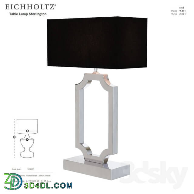 Table lamp - EICHHOLTZ Table Lamp Sterlington 109650