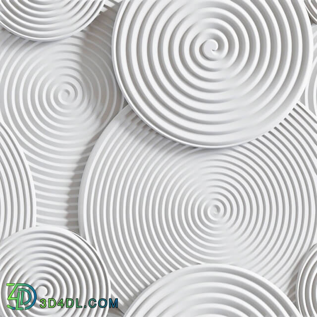 3D panel - 3d panel spiral elements