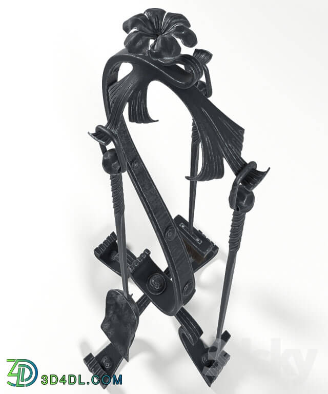 Arm chair Wrought iron fireplace accessories