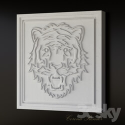 Decorative plaster - Fretwork tiger 