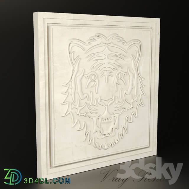 Decorative plaster - Fretwork tiger