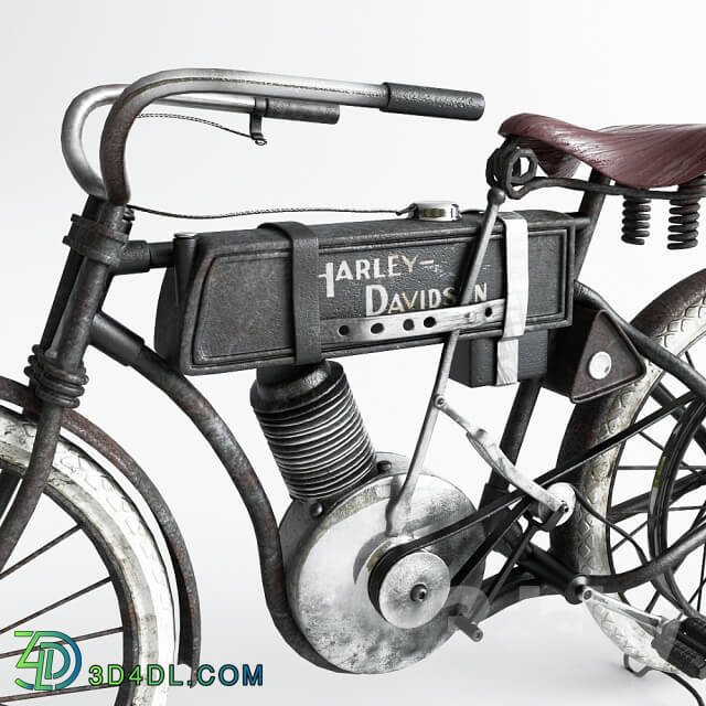 Transport - Motorbike Harley-Davidson in 1906