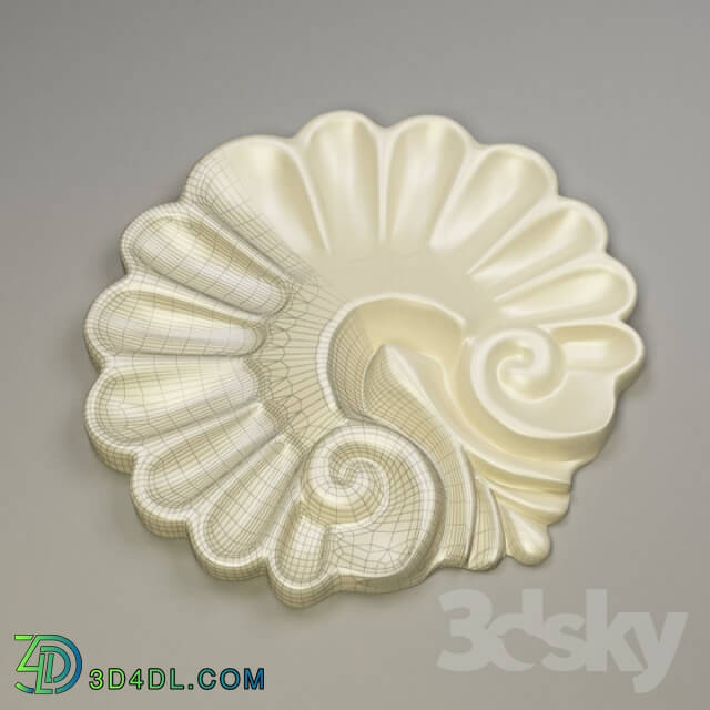 Decorative plaster - Shell with pattern