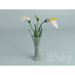Plant - Vase with flowers 01 