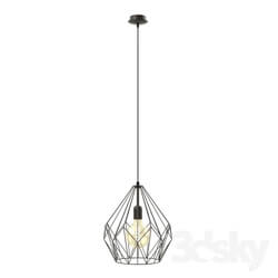 Ceiling light - 49257 Suspension CARLTON 1_ 1x60W _E27__ Ø310_ steel_ black 