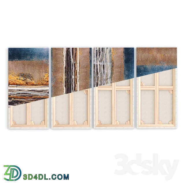 Frame - Set of paintings Stripes 3