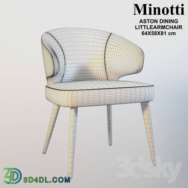 Chair - Minotti ASTON DINING LITTLEARMCHAIR