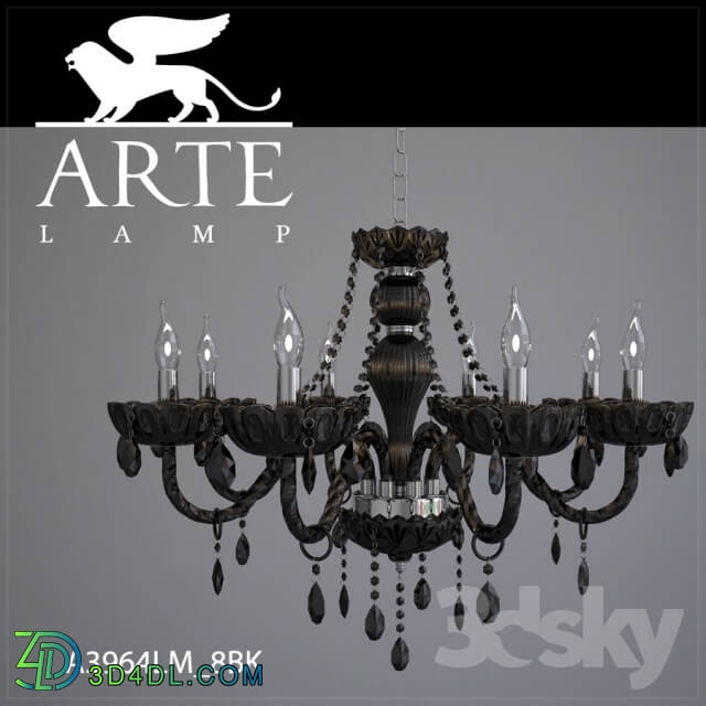 Ceiling light - Chandelier ArteLamp A3964LM-8BK