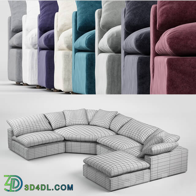 Sofa - OM Medium modular sofa Laches_ Luscious Sectional Group Medium
