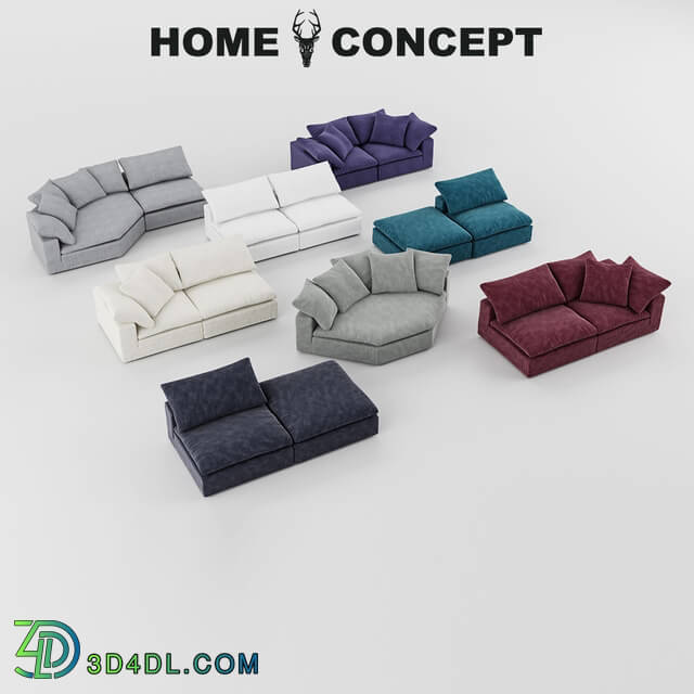 Sofa - OM Medium modular sofa Laches_ Luscious Sectional Group Medium