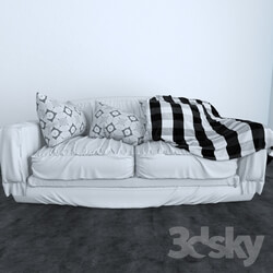 Sofa - Sofa miscible _covered with cloth_ 