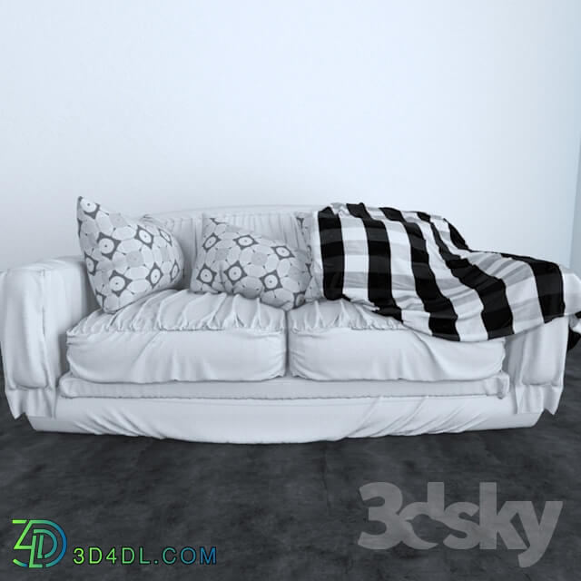 Sofa - Sofa miscible _covered with cloth_