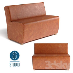 Sofa - OM Leather sofa for kitchen model С637 from Studio 36 