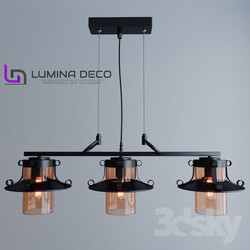 Ceiling light - _OM_ Hanging lamp Lumina Deco Capri W3 black 