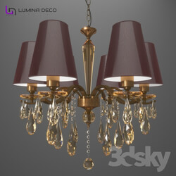 Ceiling light - _OM_ Suspended chandelier Lumina Deco Alessia W6 bronze 