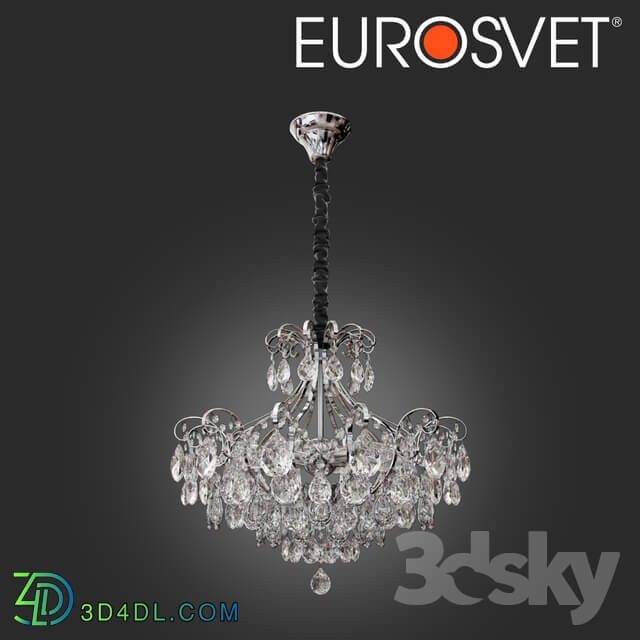 Ceiling light - OM Suspended chandelier with crystal Eurosvet 10080_6 Crystal